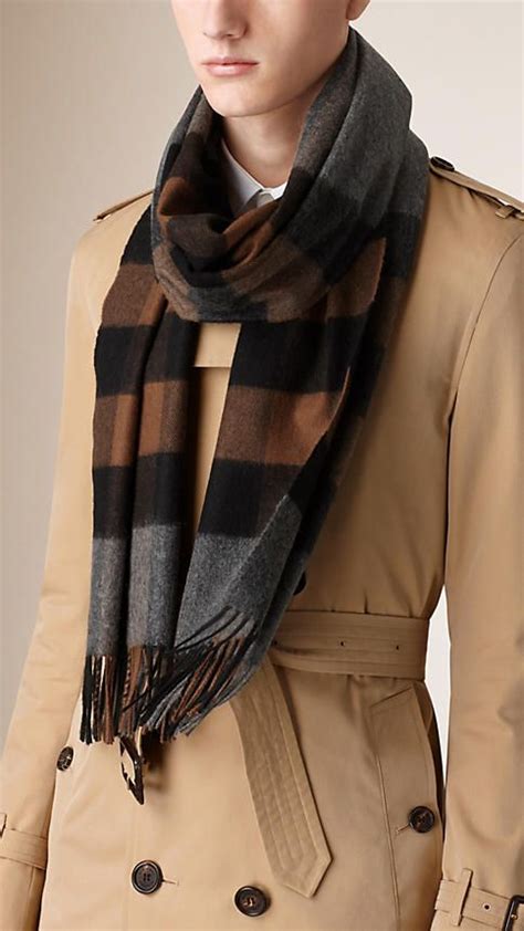 burberry brown giant check scarf|burberry check scarf men.